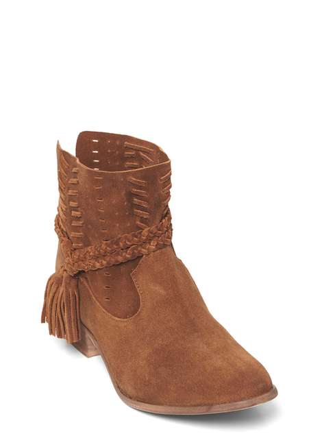 Tan 'Natasha' Leather Boots